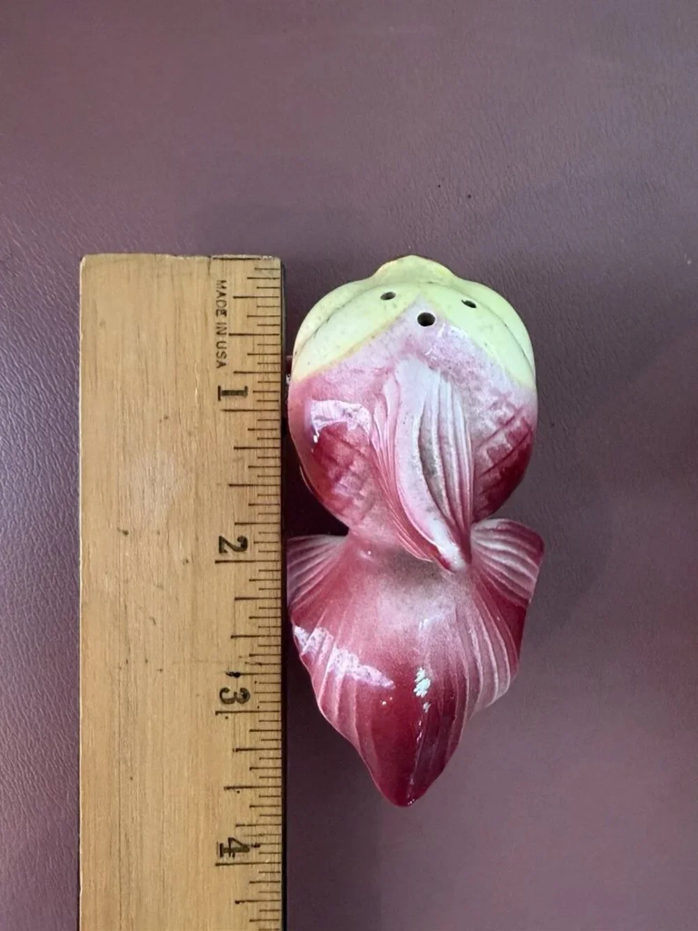 Vintage Japan Ceramic Anthropomorphic Gold Fish Salt Pepper Shakers Mid Century